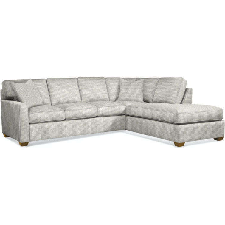 Gramercy Park 2 Piece Upholstered Sectional Braxton Culler Leg Color Honey Finish Orientation Left Hand Facing Body Fabric Yellow Chenille Velvet